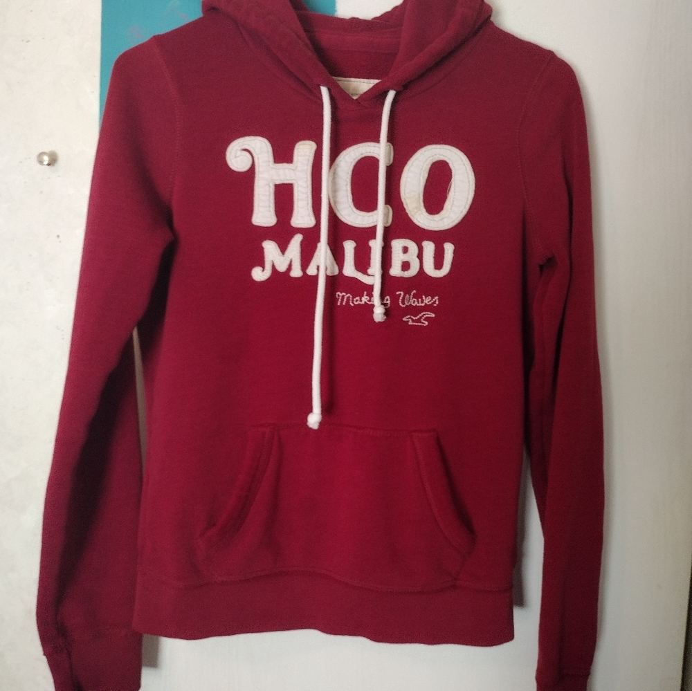 Red Hollister Hoody Size M